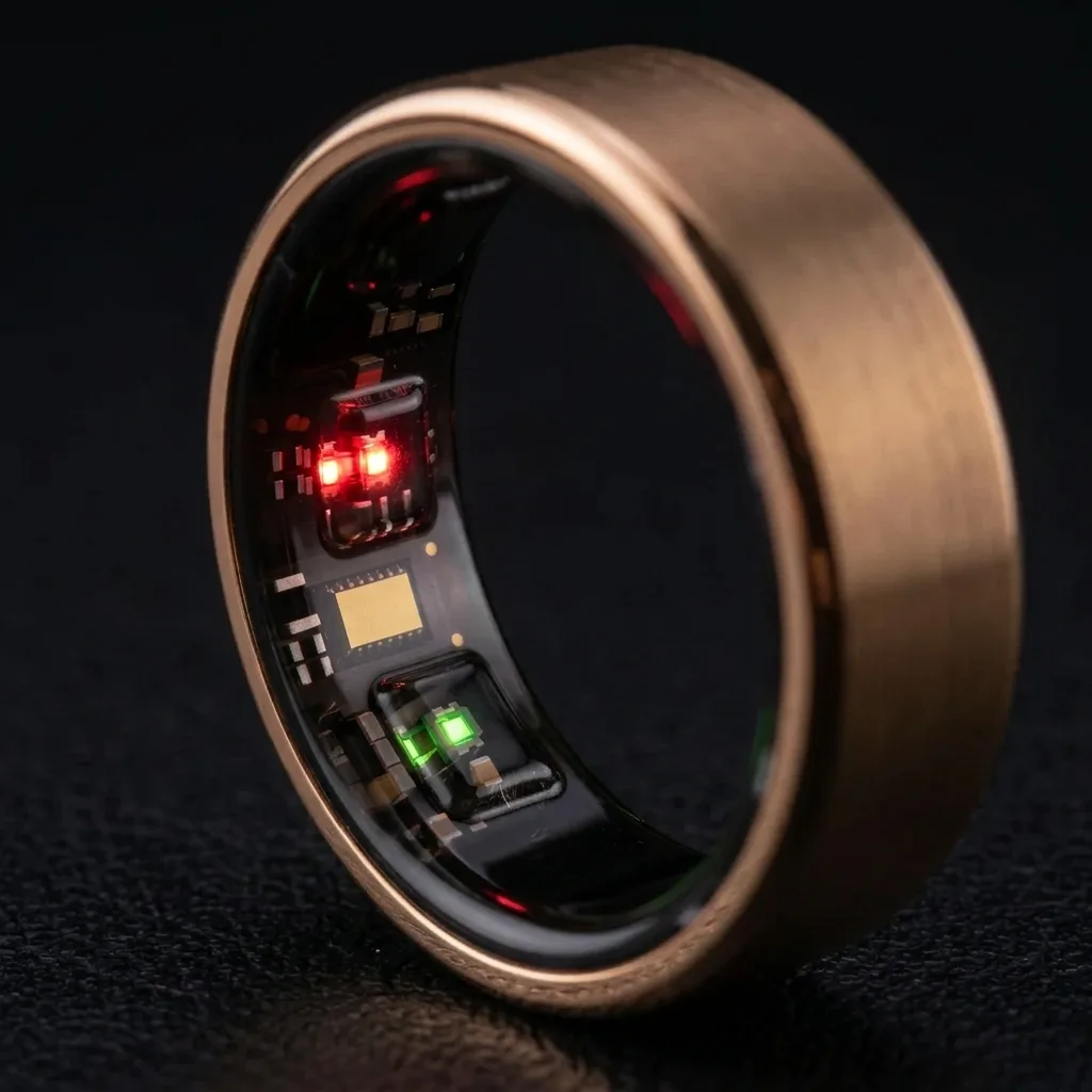 ChiroRing bronze gold interior sensor array